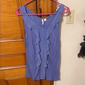 Elle Periwinkle Ruffle Tank Top